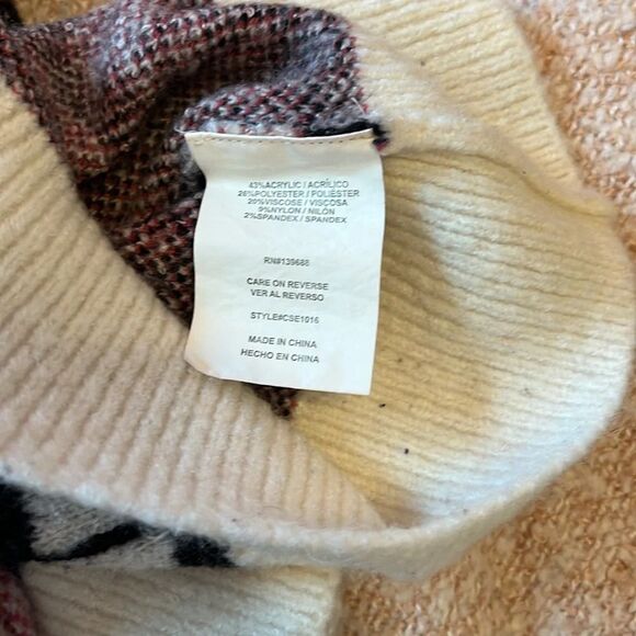 Altar'd State Red and White Plaid Sweater - Picture 8 of 9